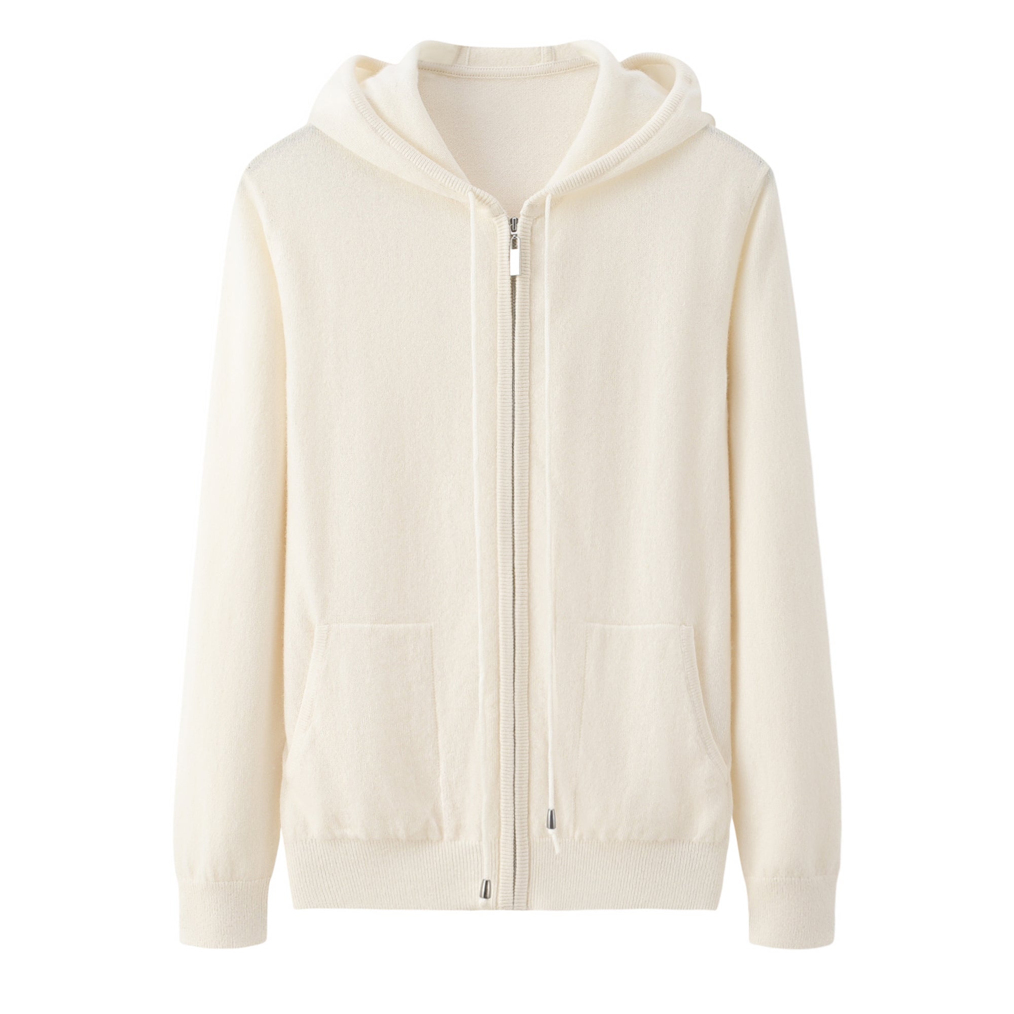 Cashmere Notes Women's Cashmere Cardigan with Hooded Zipper