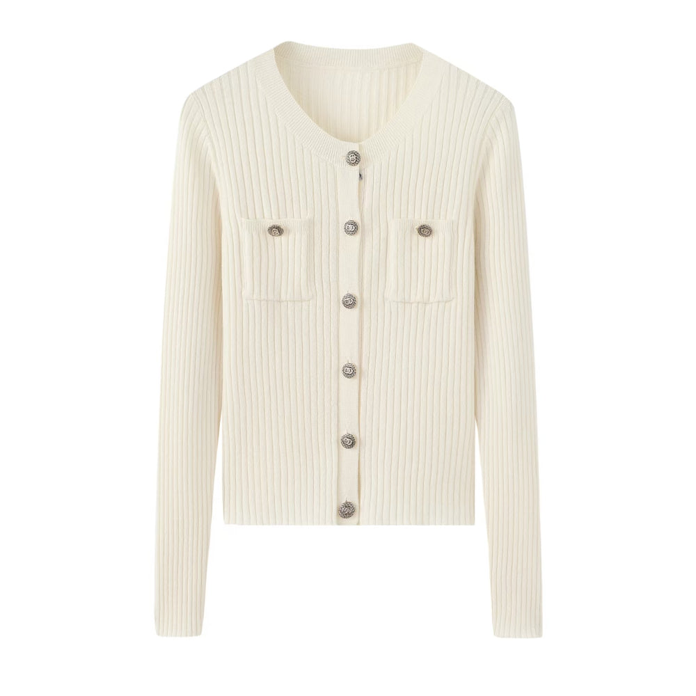 Cashmere Notes Chanelstyle Women's Cardigan